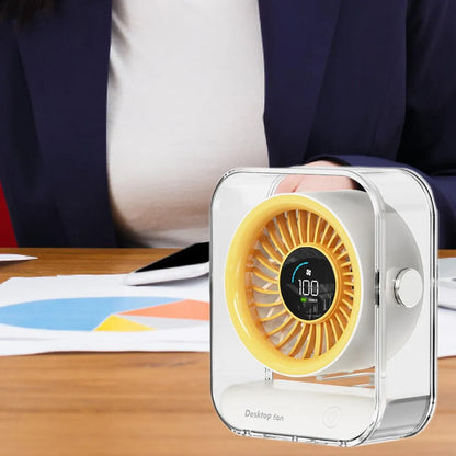 Ventilador de Escritorio USB Portátil Recargable y Silencioso