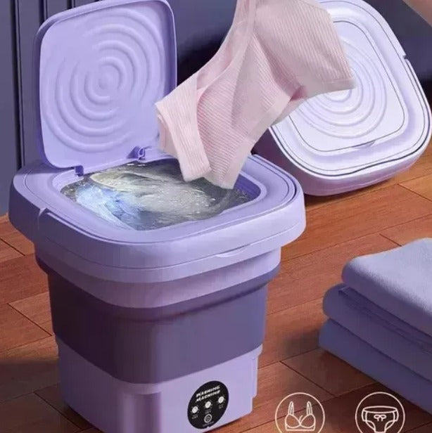 Lavadora Portátil Plegable con Esterilización por Luz Azul e Iones de Plata + ENVÍO GRATIS 🚚