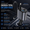 J - CARGADOR DE AUTO 4 EN 1 - 120W