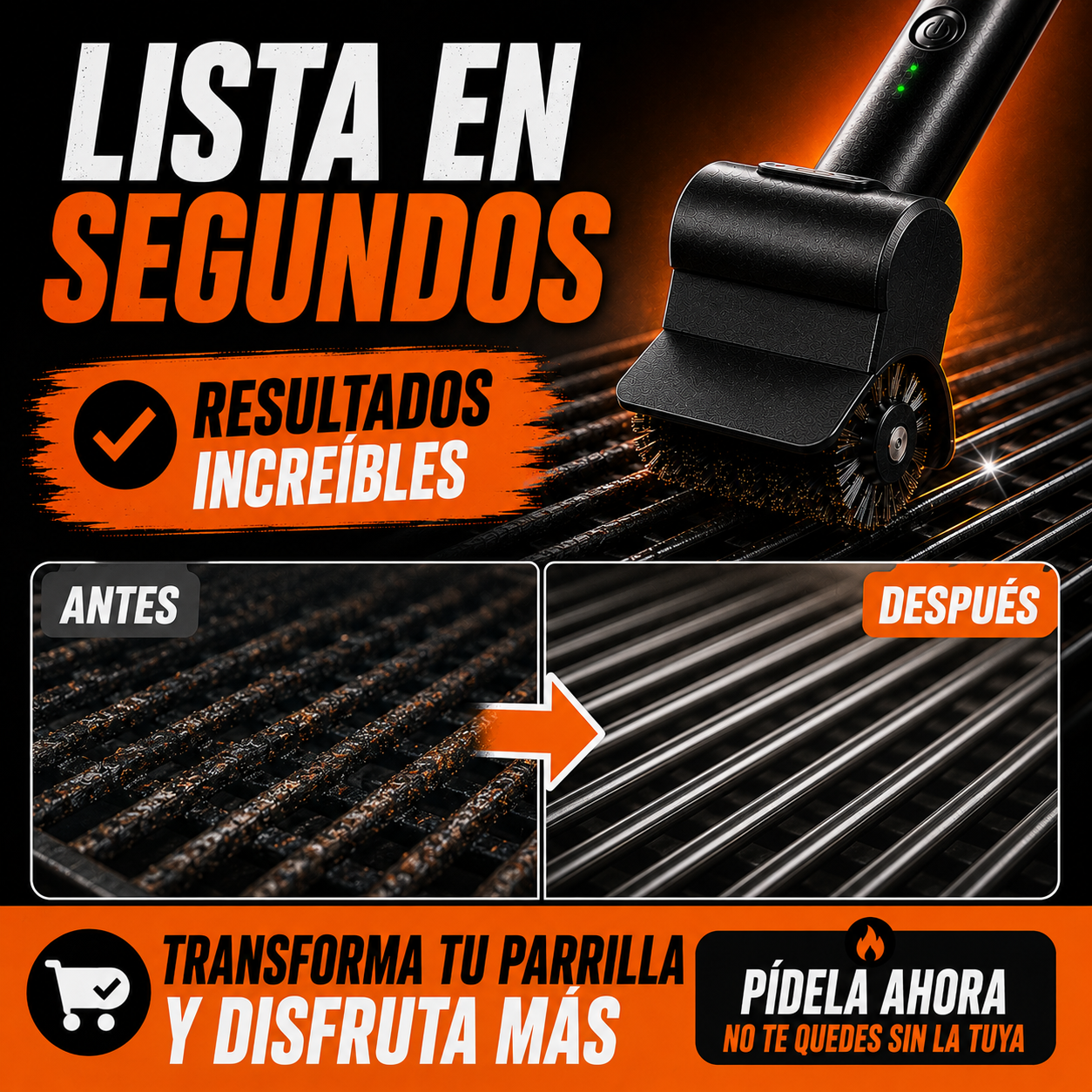 Cepillo Limpiador de Parrilla multipropósito+ ENVÍO GRATIS 🚚