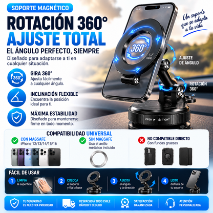 Soporte magnético celular Premium Rotativo multi propósito
