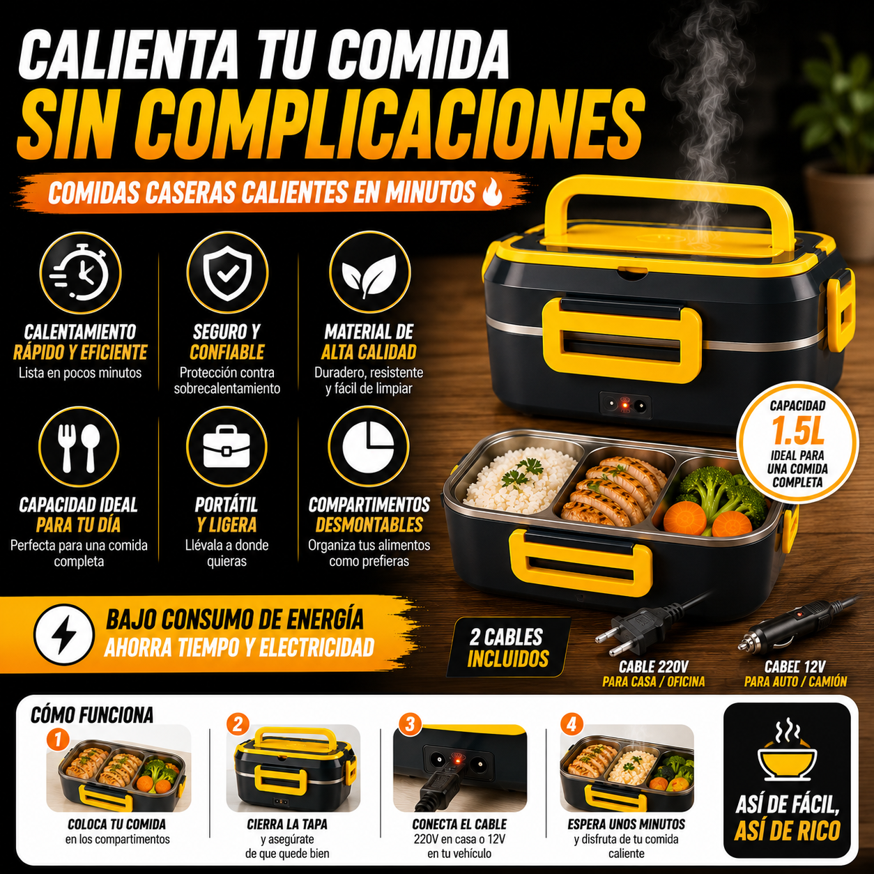 Lonchera Eléctrica portátil multipropósito+ ENVÍO GRATIS 🚚