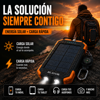 Power Bank Solar BLAVOR – Energía Extrema para Todas Tus Aventuras+ ENVÍO GRATIS 🚚