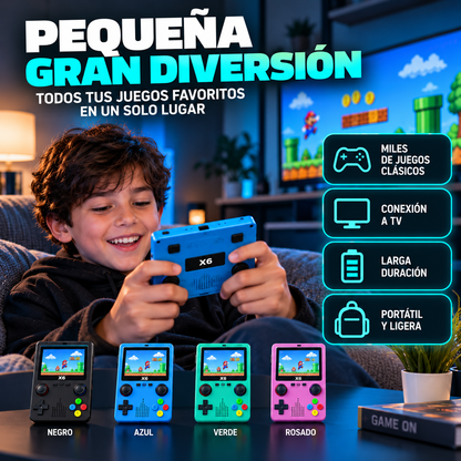 Consola Portátil Videojuegos RETRO X6+10.000 Juegos