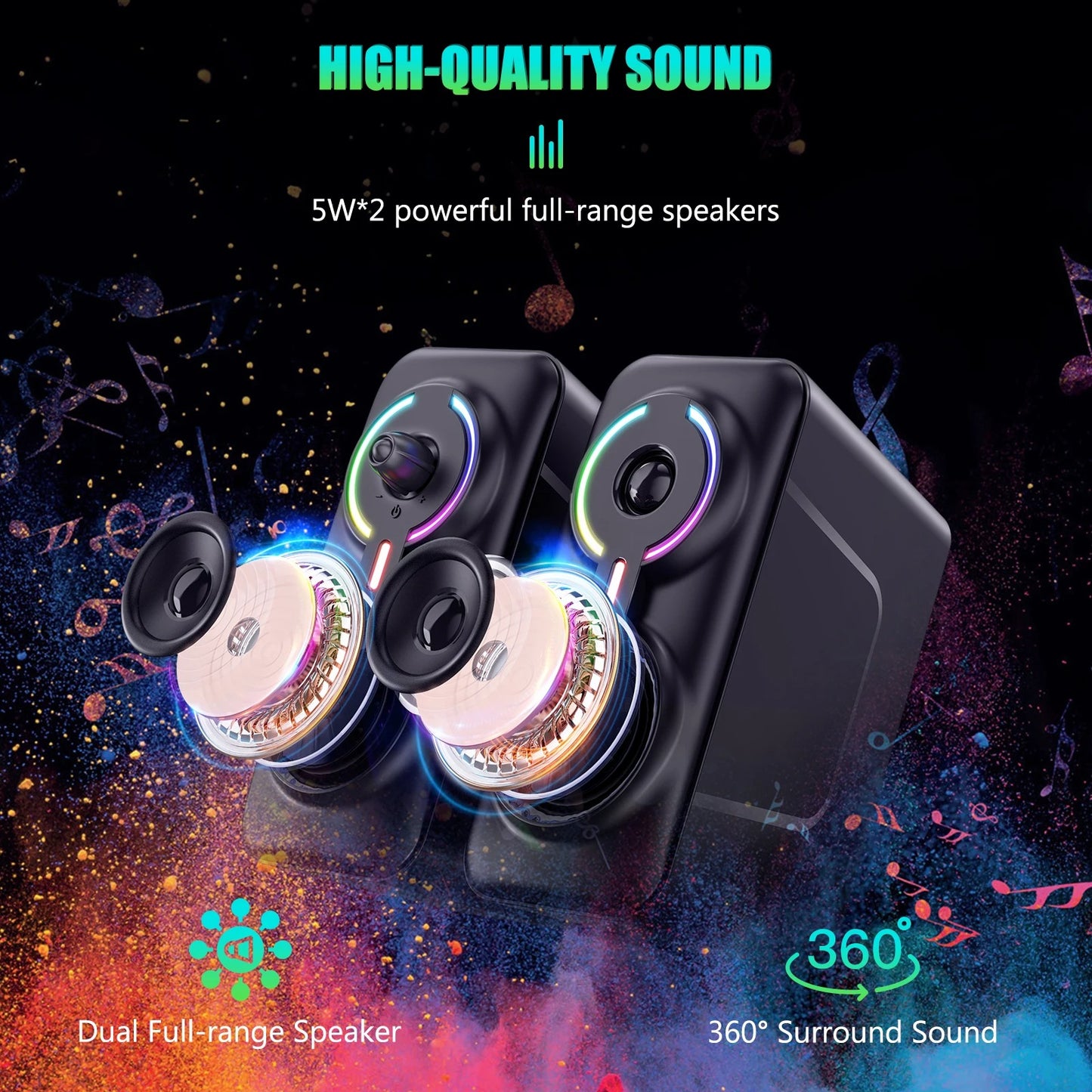 PARLANTES ALTAVOZ ONIKUMA RGB MULTIMEDIA L6