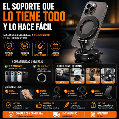 Soporte magnético celular Premium Rotativo multi propósito+ ENVÍO GRATIS 🚚