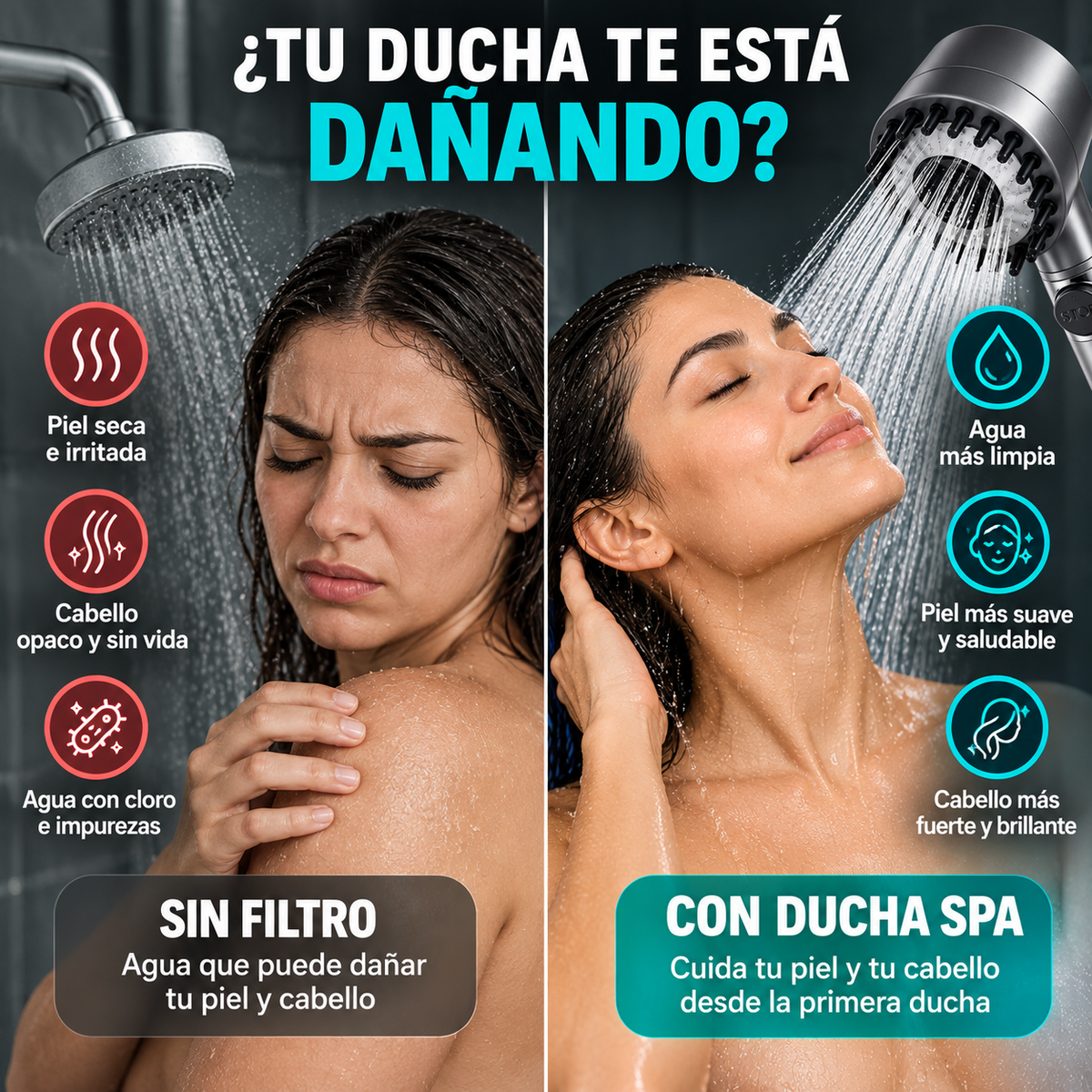 Pack de 2 unidades Ducha Masajeadora SPA