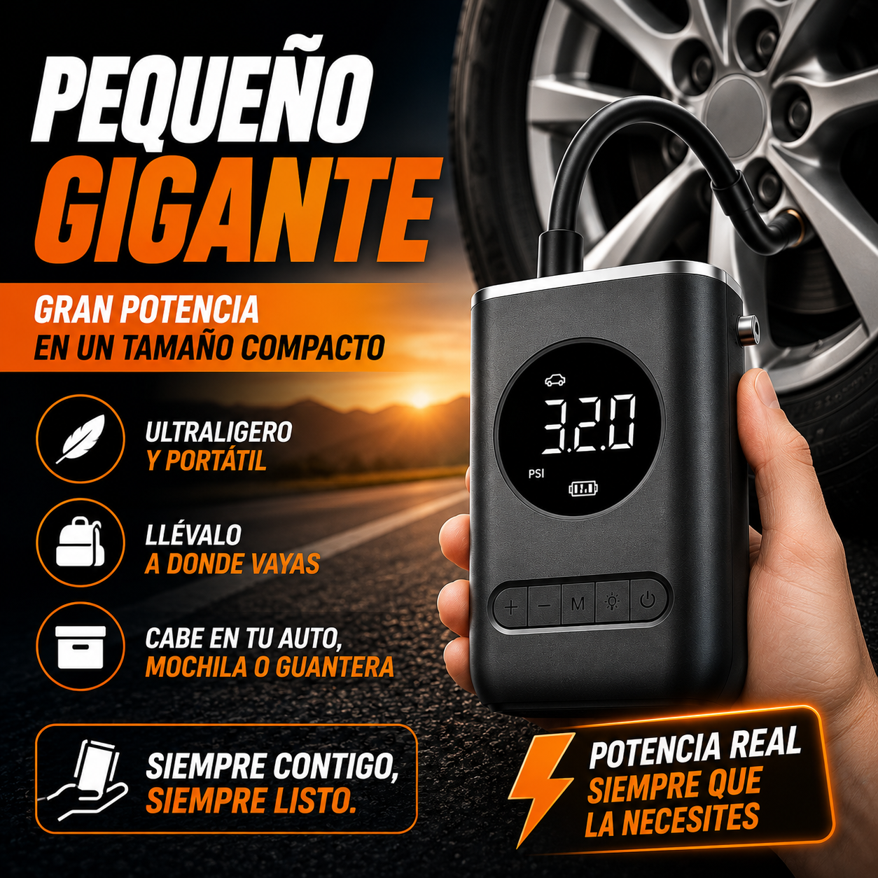 💫Inflador de Aire Portátil Recargable- Infla rápido y seguro💫 ✨+ ENVÍO GRATIS 🚚