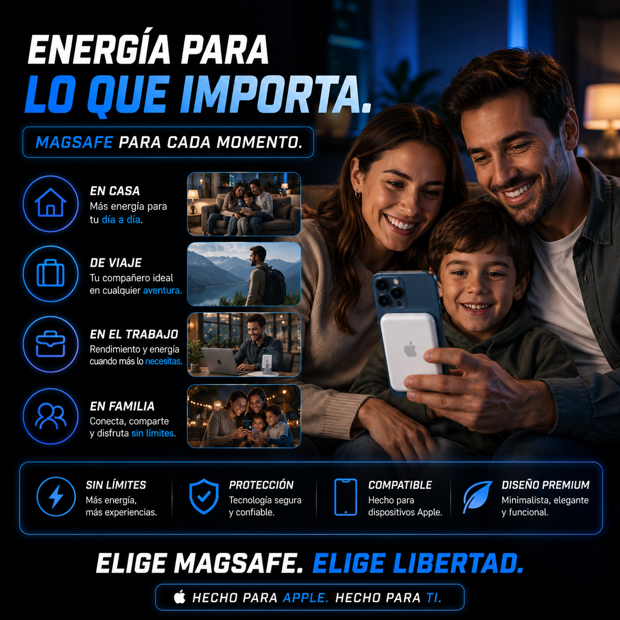 Batería Magsafe para productos Apple-Energía sin límites + ENVÍO GRATIS 🚚
