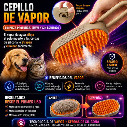 💫 ✨Cepillo de vapor para Mascotas-Spa para tu amigo peludo💫 ✨+ ENVÍO GRATIS 🚚