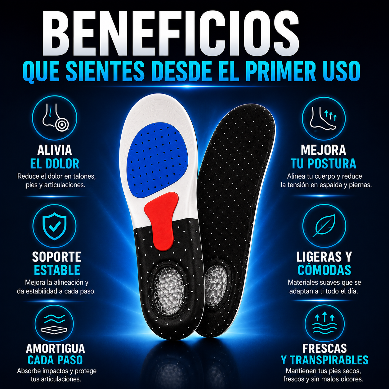 Plantillas Ortopédicas | Alivia Dolor de Pies y Fascitis Plantar + ENVÍO GRATIS 🚚