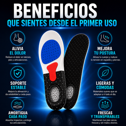 Plantillas Ortopédicas | Alivia Dolor de Pies y Fascitis Plantar + ENVÍO GRATIS 🚚