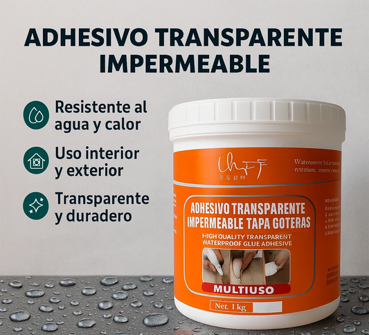 Sellador Transparente Impermeable 1 kg + Brocha