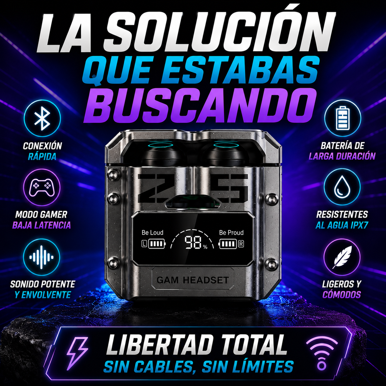 Audífonos Inalámbricos M25 TWS+ENVÍO GRATIS