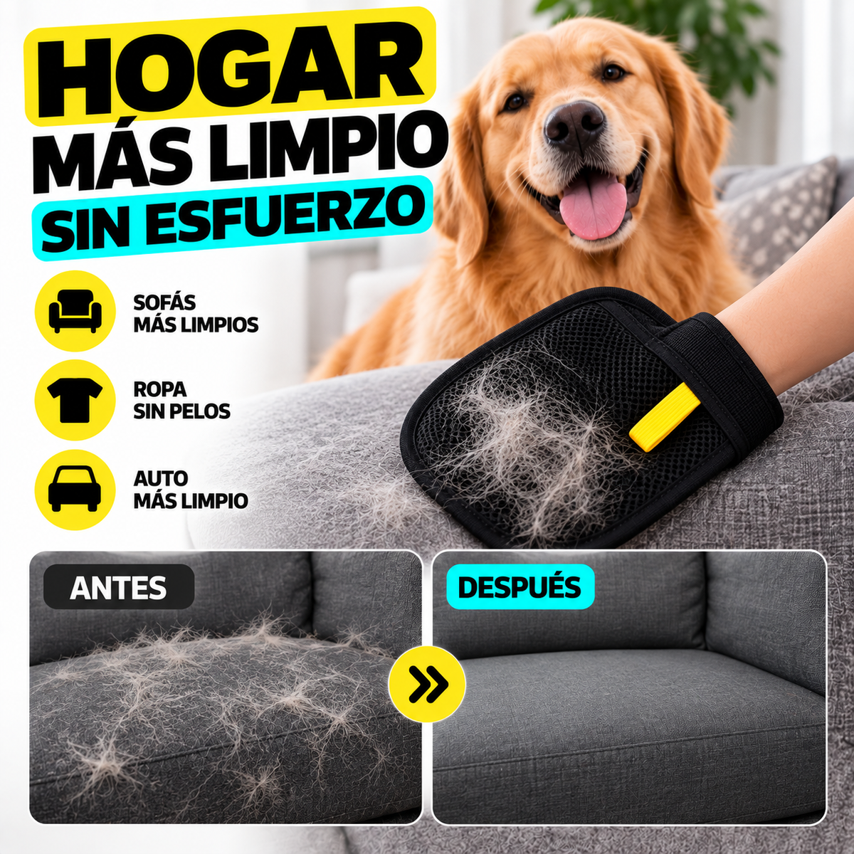 Pack 3 Guantes Quita Pelos PetClean™ (1 Unidad)