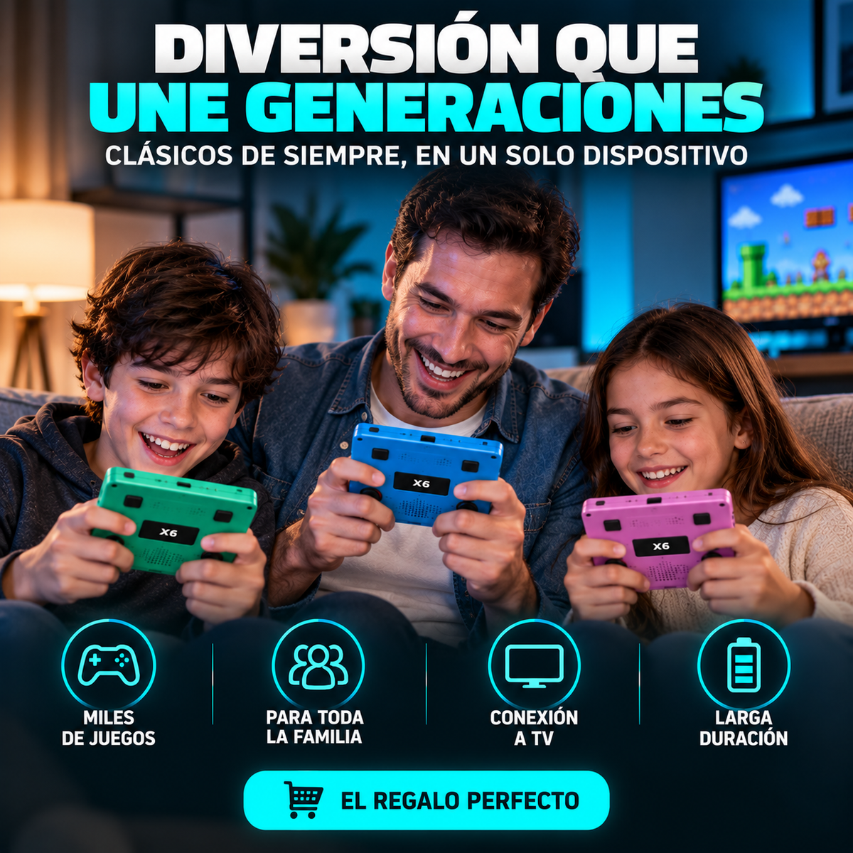 Consola Portátil Videojuegos RETRO X6+10.000 Juegos