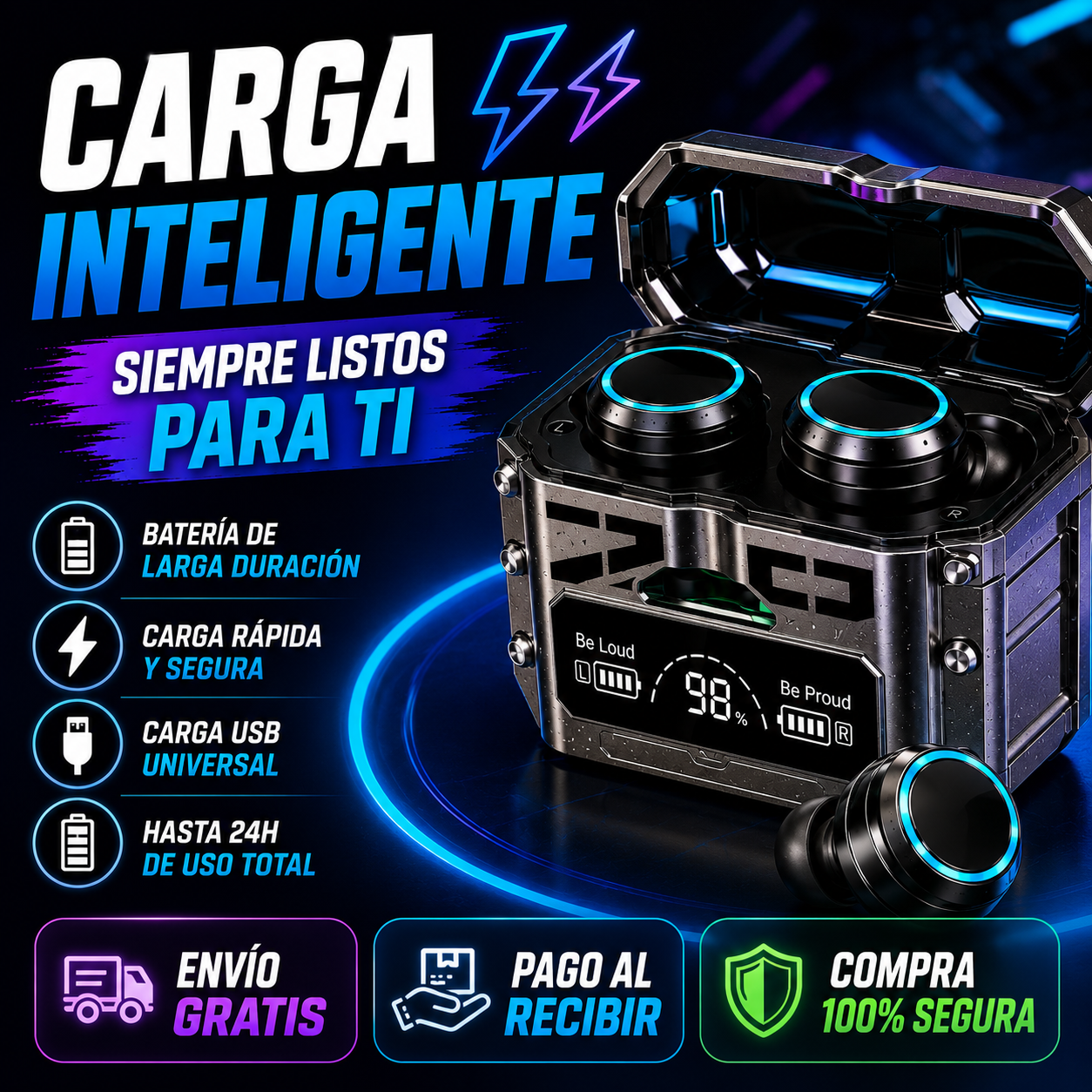 Audífonos Inalámbricos M25 TWS+ENVÍO GRATIS