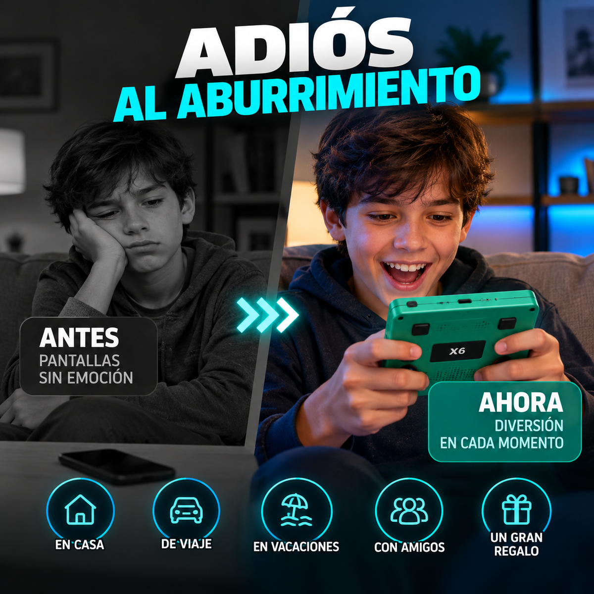 Consola Portátil Videojuegos RETRO X6+10.000 Juegos
