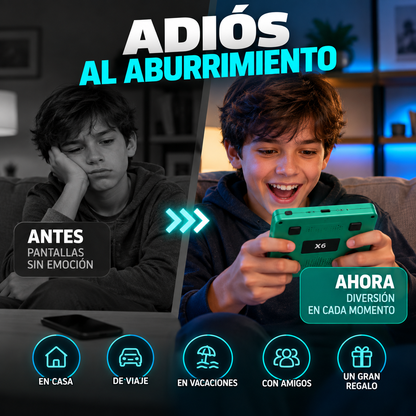 Consola Portátil Videojuegos RETRO X6+10.000 Juegos