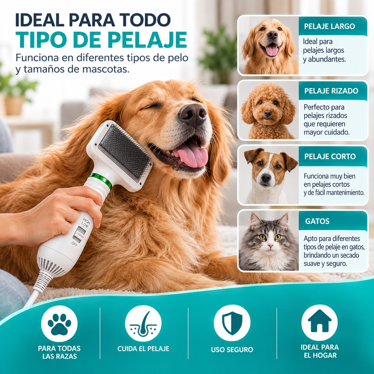 Secador de Pelo para Mascotas