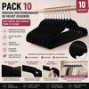 Pack10 Perchas Terciopelo Antideslizante