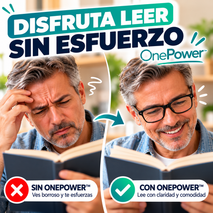 ¡ONEPOWER™: Lentes de lectura con enfoque flexible!