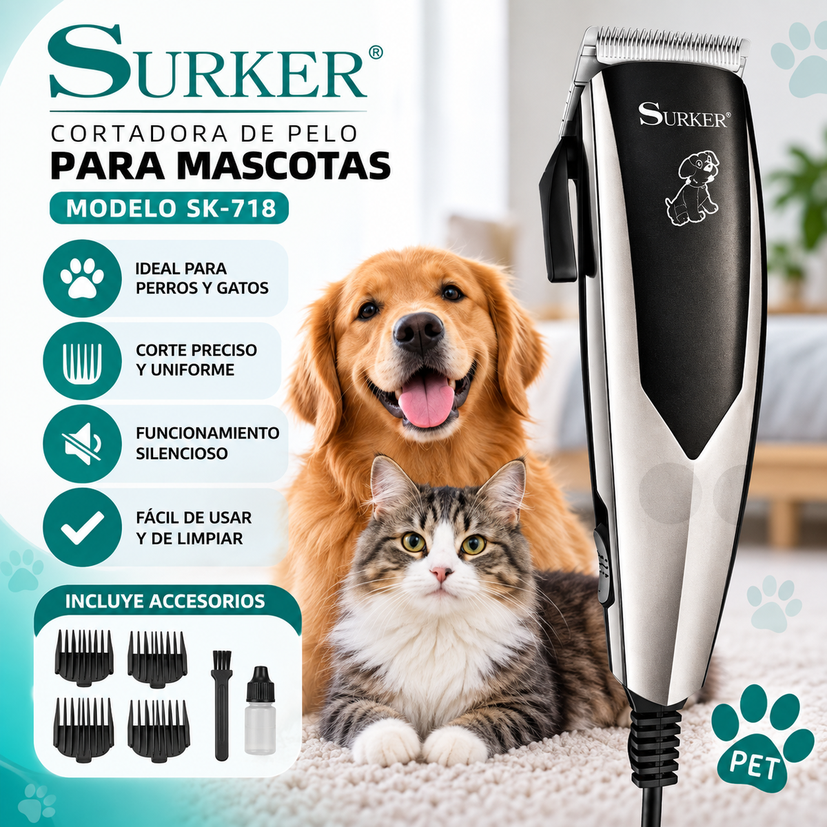 Cortadora De Pelo Para Mascotas