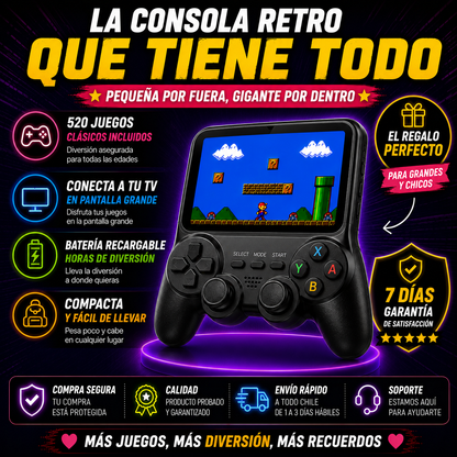 Consola Juegos Retro S10-520 Juegos+ ENVÍO GRATIS 🚚