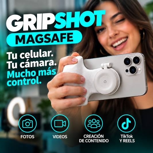 Soporte y Empuñadura LED Celular Gripshot Magsafe KM06D