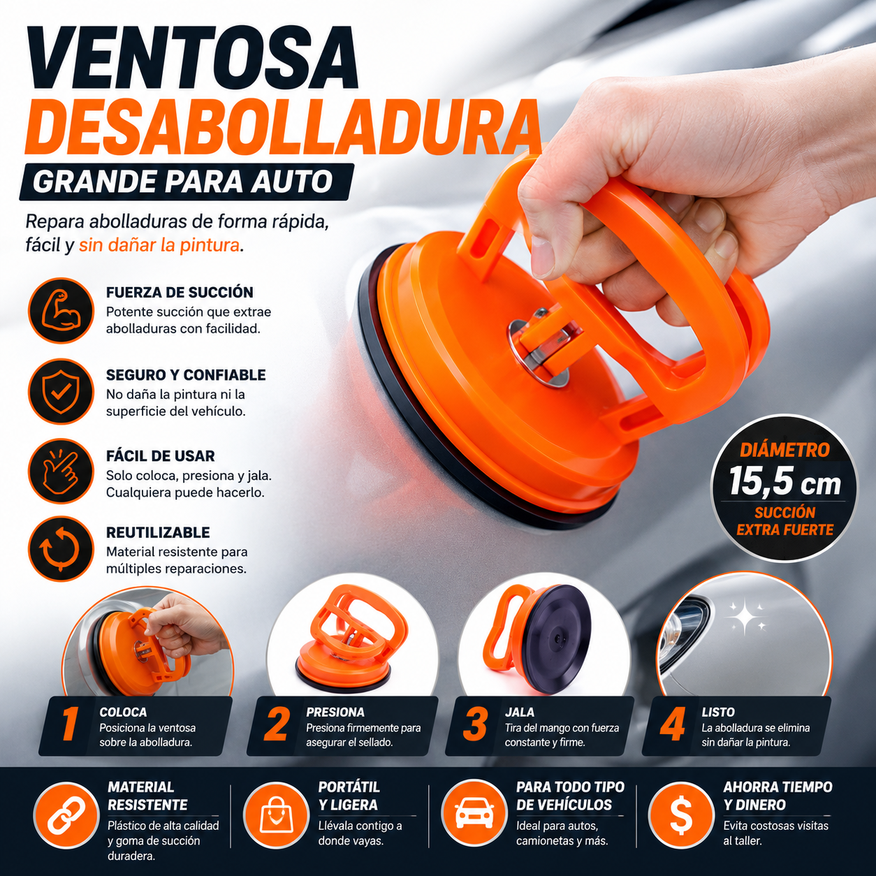 Ventosa Desabolladura Grande Para Auto