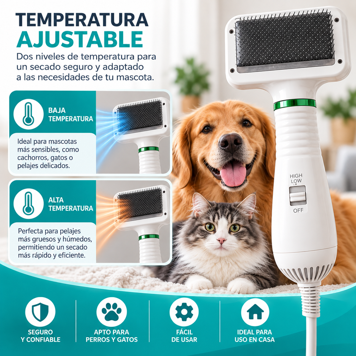Secador de Pelo para Mascotas