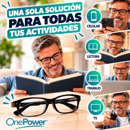 ¡ONEPOWER™: Lentes de lectura con enfoque flexible!