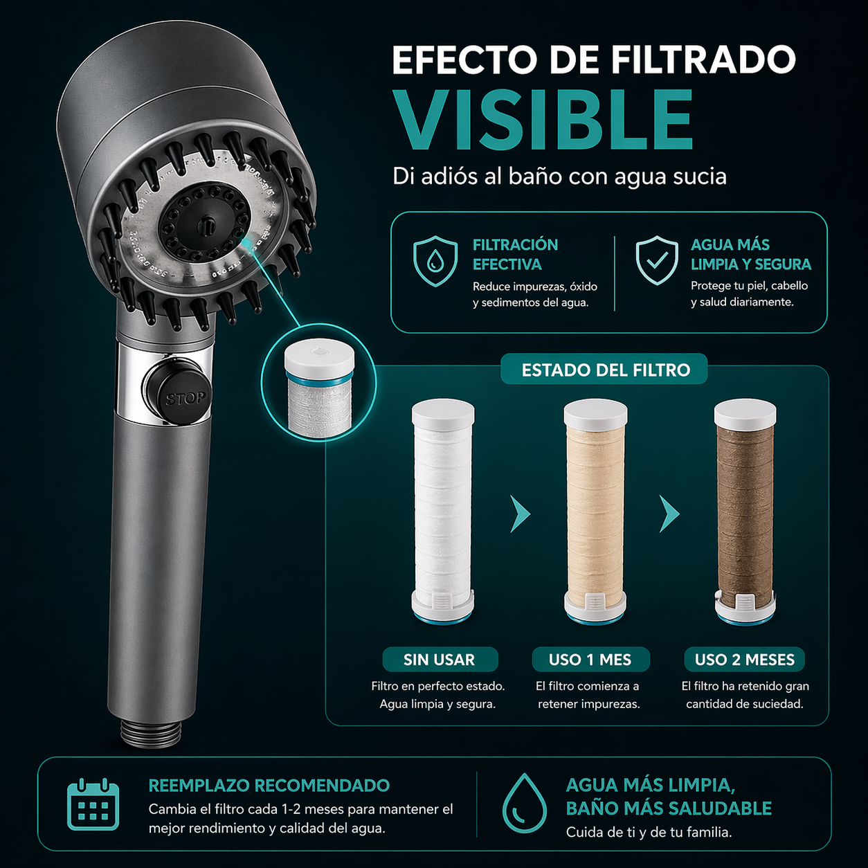 DUCHA MASAJEADORA SPA + ENVÍO GRATIS 🚚