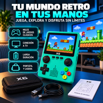 Consola Portátil Videojuegos RETRO X6+10.000 Juegos