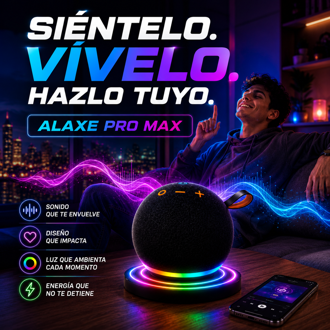 Alaxe Pro Max: Potencia, Estilo y Sonido que Impresiona+ ENVÍO GRATIS 🚚