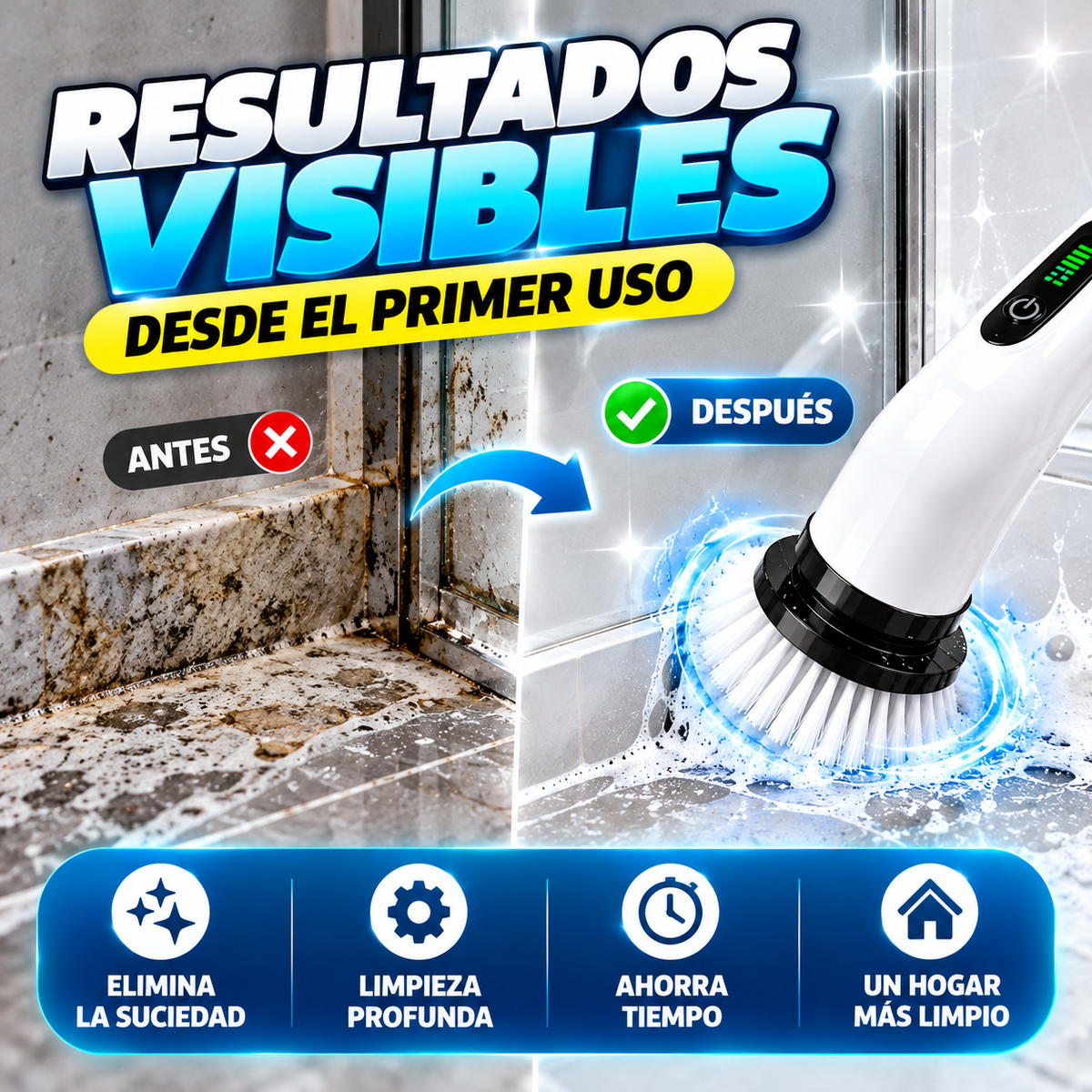 Cepillo de limpieza eléctrico multifuncional