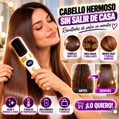 Cepillo Alisador Térmico inalámbrico