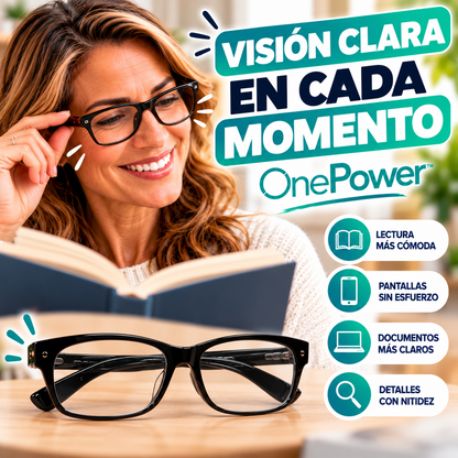 ¡ONEPOWER™: Lentes de lectura con enfoque flexible!