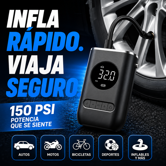 💫Inflador de Aire Portátil Recargable- Infla rápido y seguro💫 ✨+ ENVÍO GRATIS 🚚