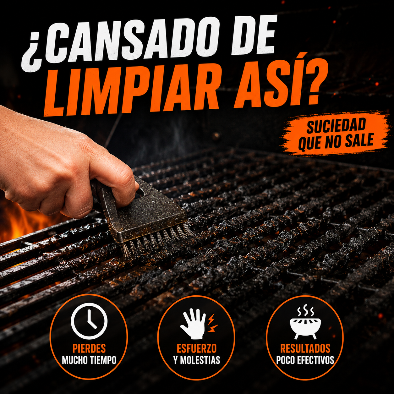 Cepillo Limpiador de Parrilla multipropósito+ ENVÍO GRATIS 🚚