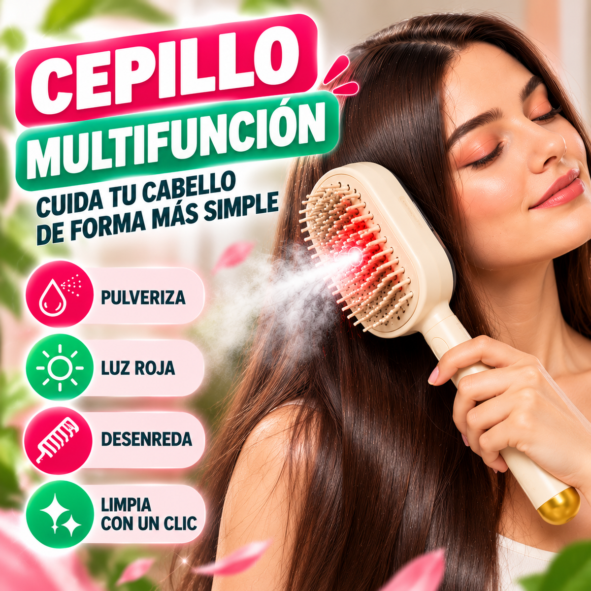 Cepillo Desenredador Capilar Vapor