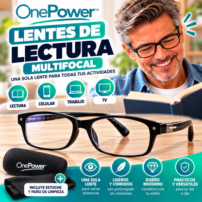 ¡ONEPOWER™: Lentes de lectura con enfoque flexible!