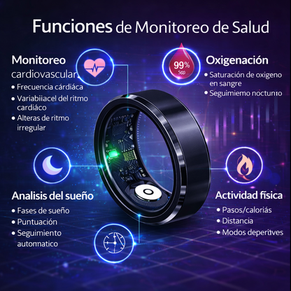 Anillo Inteligente – Control de Salud y Estilo en un Solo Toque