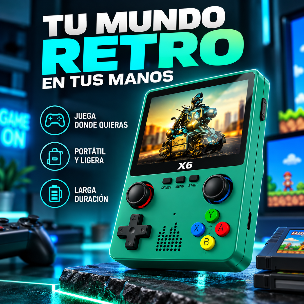 Consola Portátil Videojuegos RETRO X6+10.000 Juegos