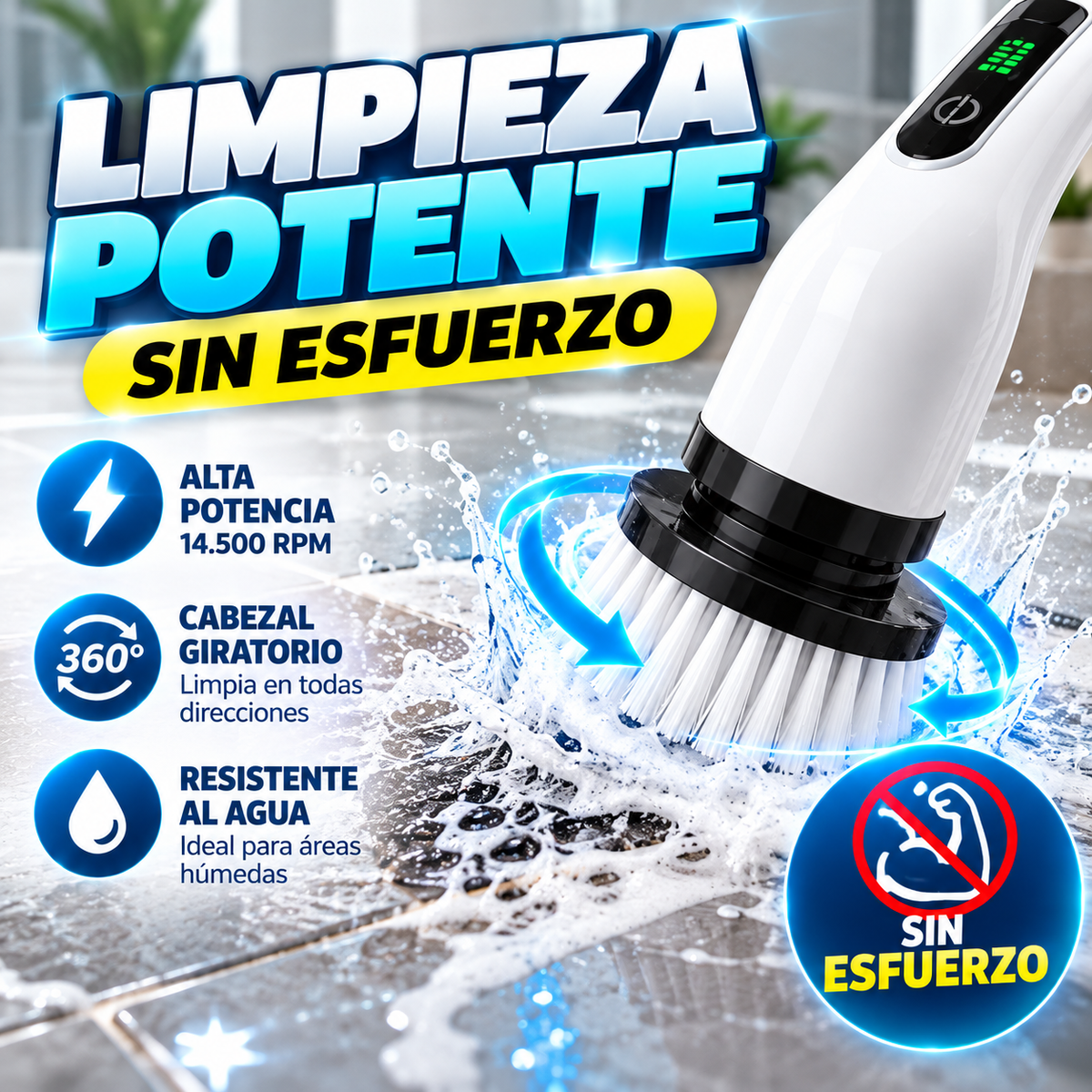 Cepillo de limpieza eléctrico multifuncional