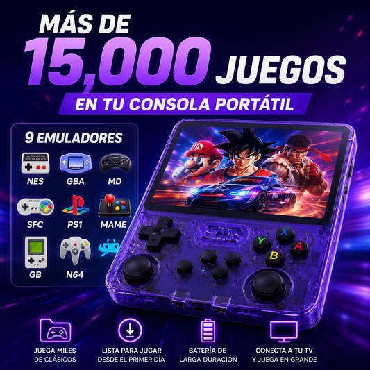 Consola R36S +15.000 Juegos Retro+ ENVÍO GRATIS 🚚