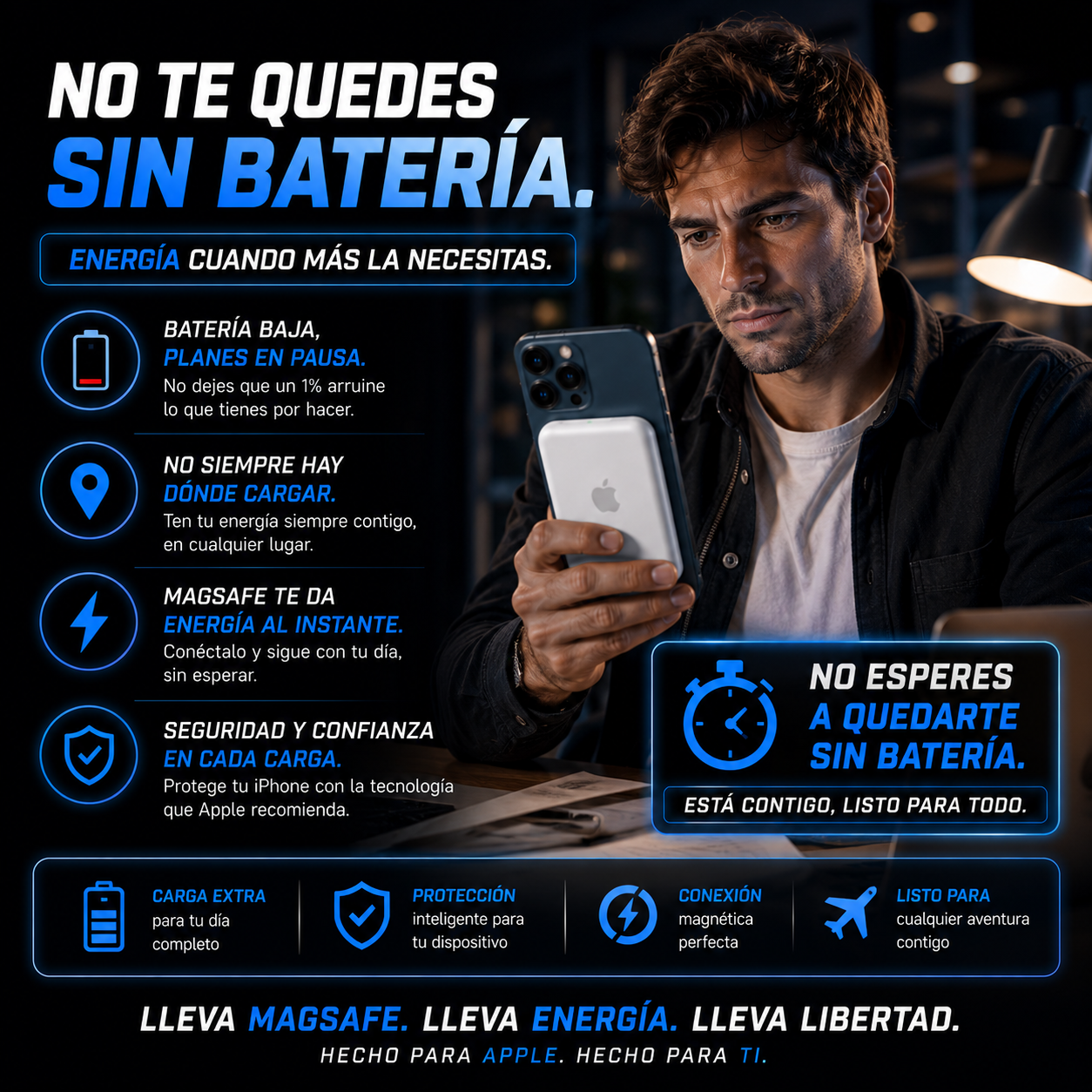 Batería Magsafe para productos Apple-Energía sin límites + ENVÍO GRATIS 🚚