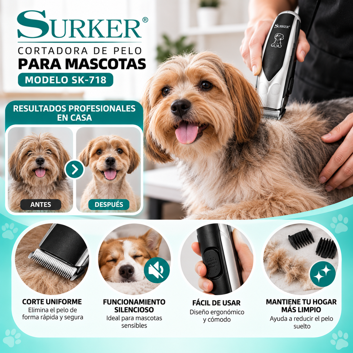 Cortadora De Pelo Para Mascotas