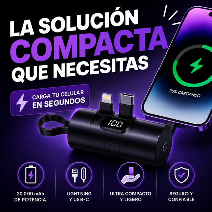 Cargador Portátil para celular tipo llavero+ ENVÍO GRATIS 🚚