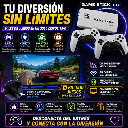 Consola Juegos RETRO GAME STICK PRO-20.000 JUEGOS+ ENVÍO GRATIS 🚚